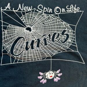 Black Women’s Size M Curves Spider T-Shirt